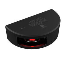 Lopolight Red Port Sidelight w/6M Cable - 2nm Black Housing - Vertical Mount