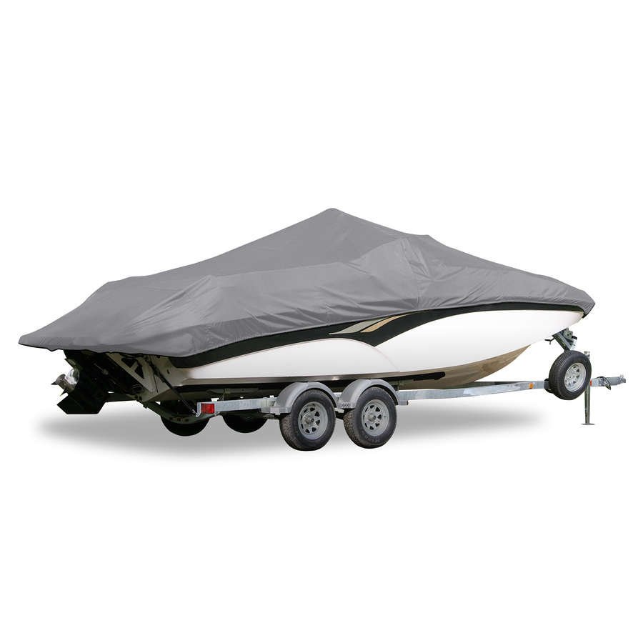 Carver Sun-DURA® Styled-to-Fit Boat Cover f/20.5' V-Hull Center  Console Shallow Draft Boats - Grey