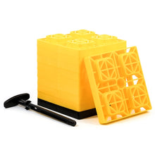 Camco FasTen Leveling Blocks w/T-Handle - 2x2 - Yellow *10-Pack