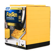 Camco FasTen Leveling Blocks w/T-Handle - 2x2 - Yellow *10-Pack