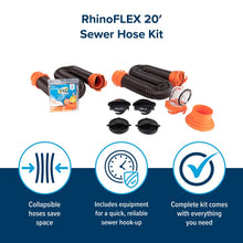 Camco RhinoFLEX 20' Sewer Hose Kit w/4 In 1 Elbow Caps