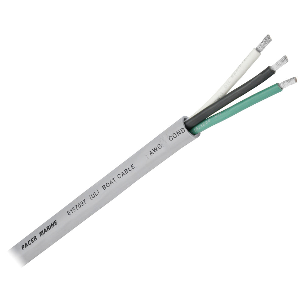 Pacer 14/3 AWG Triplex Cable - Black/Green/White - 100 [W14/3-100]