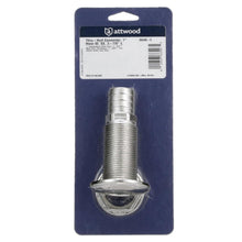 Attwood Stainless Steel Thru-Hull Standard Straight Barbed - 1" Inner Diameter