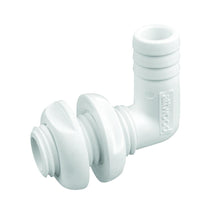 Attwood White Plastic 90 Degree Thru-Hull Connector - 3/4" Inner Diameter