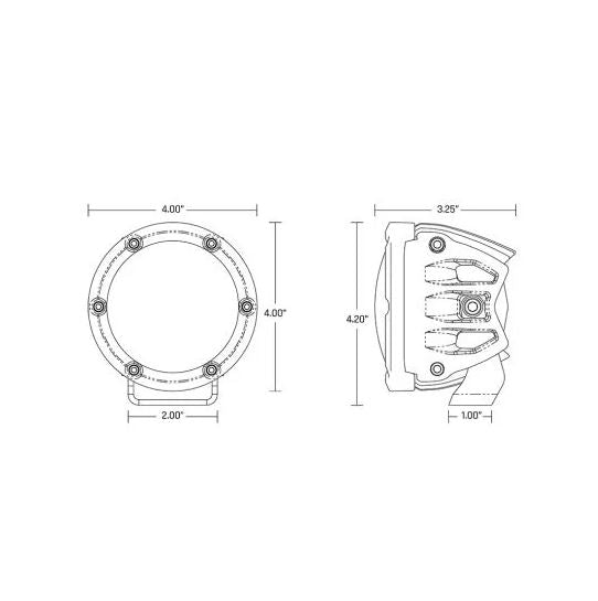 RIGID Industries 360 Series 4" Spot w/Amber Pro Lens Pair NVN Marine