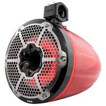 DS18 HYDRO 10" Neodymium Marine Towers w/Built-In Passive Radiator, 1" Driver & RGB LED Lights - 900W - Red