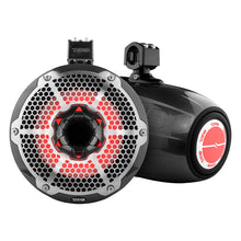 DS18 HYDRO 10" Neodymium Marine Towers w/Built-In Passive Radiator, 1" Driver & RGB LED Light - 900W - Black