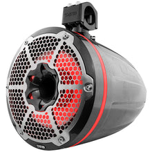 DS18 HYDRO 10" Neodymium Marine Towers w/Built-In Passive Radiator, 1" Driver & RGB LED Light - 900W - Black