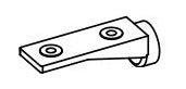 Norcold 61632930 Refrigerator Evaporator Door Mounting Clip