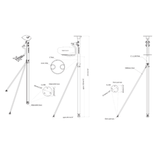 Scanstrut DLMP1-30 - Dual Self-levelling Pole Mount 2.5m / 8' 2"