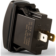 KJM KJM-USB-RSM - Dual USB Charger, Rocker Switch Mount