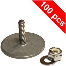 Weld Mount 1024-12SS-100 - S/S 10-24 Stud, 0.75" Tall, 1.25" Base