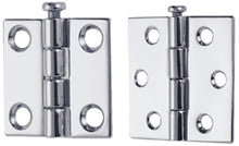 Perko 1293DP2CHR 1-1/2 x 1-1/2 Rem Pin Hinges, 4 Hole #8 Fastener, 1 pr.