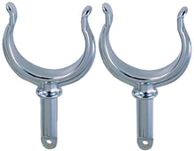 Perko 1262DP0ZNC Ribbed Rowlock Horns, Zinc, Pair
