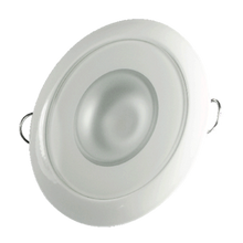 Lumitec Mirage - Flush Mount Down Light - Glass Finish/White Bezel - 3-Color Red/Blue Non-Dimming w/White Dimming