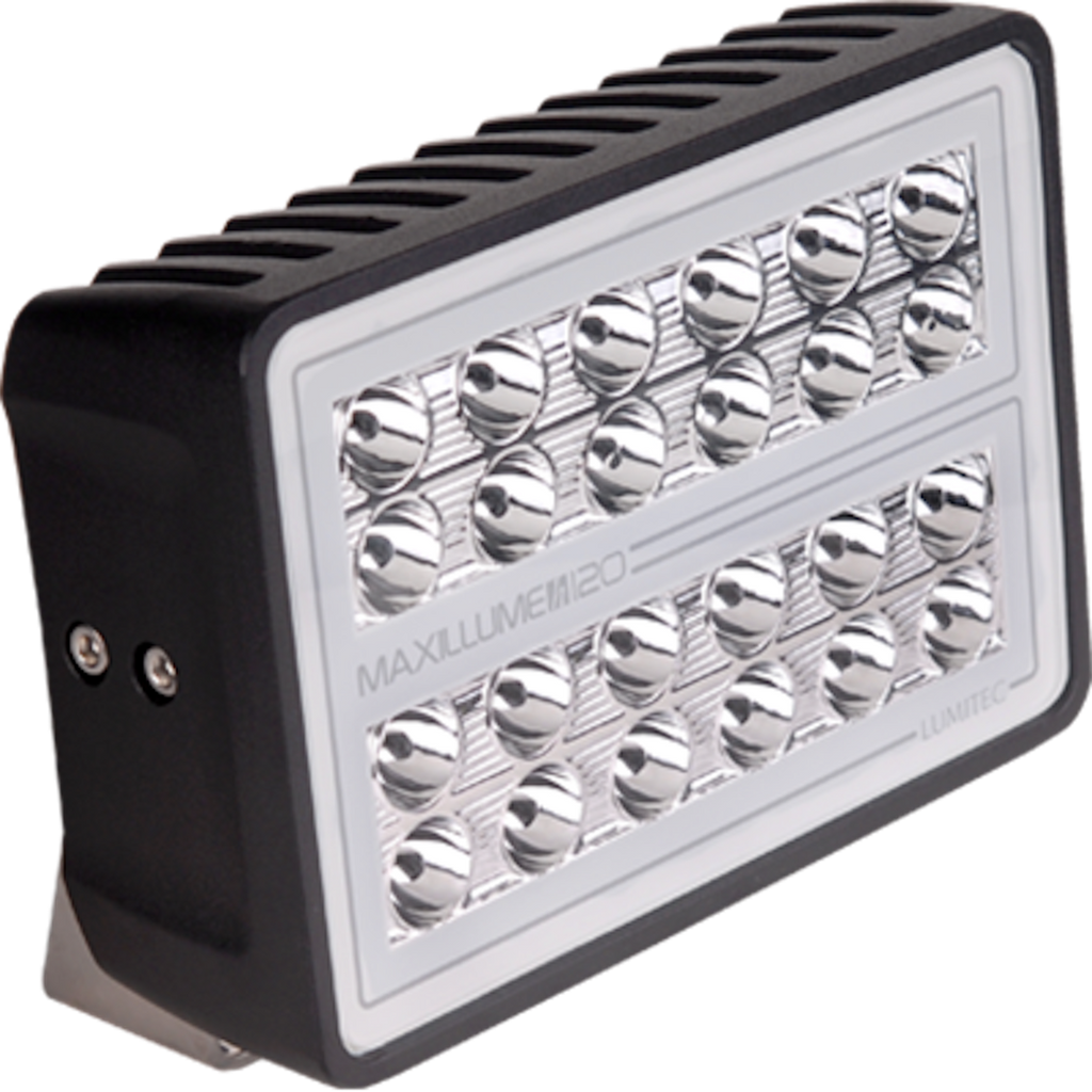 Lumitec Maxillume h120 Trunnion Mount Flood Light Black Housing White Dimming NVN Marine