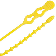 Ancor Reusable Beaded Cable Ties - 12" - Yellow - 15-Pack