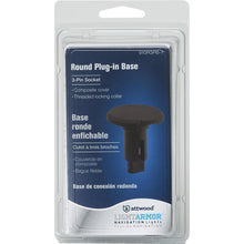 Attwood LightArmor Plug-In Base - 3 Pin - Black - Round