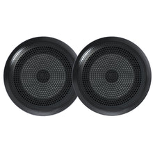 FUSION EL-F651B EL Series Full Range Shallow Mount Marine Black Speakers - 6.5" w/ LED Lights
