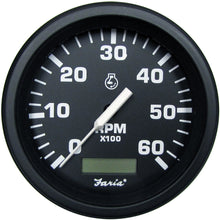 Faria 4" Heavy-Duty Tachometer (6000 RPM) - Gas - Black