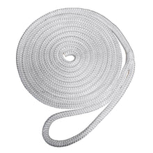 Robline Premium Nylon Double Braid Dock Line - 1/2" x 35' - White