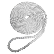 Robline Premium Nylon 3 Strand Dock Line - 3/8" x 15' - White