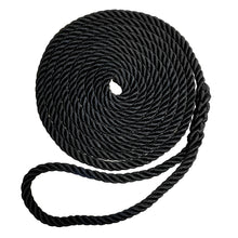 Robline Premium Nylon 3 Strand Dock Line - 1/2" x 30' - Black