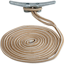 Sea-Dog Double Braided Nylon Dock Line - 3/4" x 25' - Gold/White
