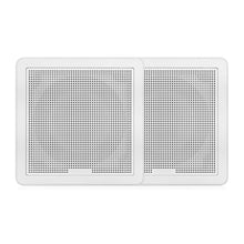 FUSION FM-65SW FM Series 6.5" 120 Flush Mount Square Marine Speakers - White Grill - 120W