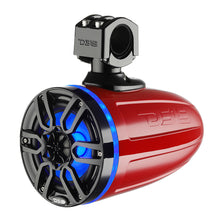 DS18 X Series HYDRO 8" Wakeboard Pod Tower Speaker w/RGB LED Light - 375W - Red