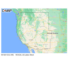 C-MAP M-NA-Y211-MS US Lakes West REVEAL™ Inland Chart