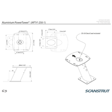 Scanstrut Aluminum PowerTower® Forward Lean 10" Furuno Dome