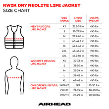 AIRHEAD Orca Neolite Kwik-Dry Life Jacket Vest | Child-Adult Adult 2XL
