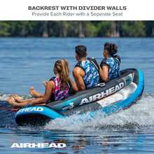 AIRHEAD Ripple Effect 3 | 1-3 Rider Towable Tube for Boating