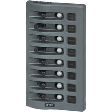Blue Sea 4378 WeatherDeck Water Resistant Circuit Breaker Panel - 8 Position - Grey