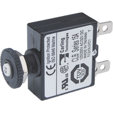 Blue Sea 7056 15A Push Button Thermal with Quick Connect Terminals