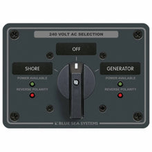Blue Sea 8363 AC Rotary Switch Panel 65 Ampere 2 Positions + OFF, 3 Pole