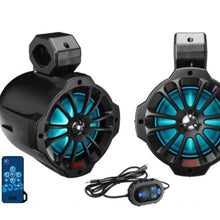Boss Audio 6.5" Amplified Wake Tower Multi-Color Illuminated Speakers - Black
