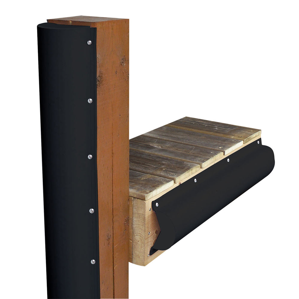 Dock Edge Piling Bumper One End Capped 6' Black Anchoring