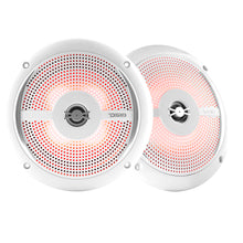 DS18 HYDRO 6.5" 2-Way Marine Slim Speakers w/RGB LED Lighting 100W - White