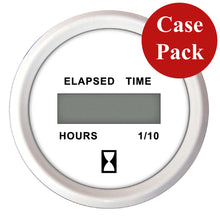 Faria 2" Hourmeter (Digital) 10,000 Hours 12-32VDC Dress White *Bulk Case of 24*