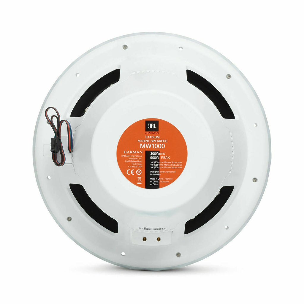 JBL 10" Marine RGB Passive Subwoofer White Stadium Series