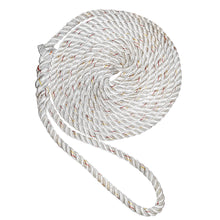 New England Ropes 5/8" X 50' Premium Nylon 3 Strand Dock Line - White w/Tracer
