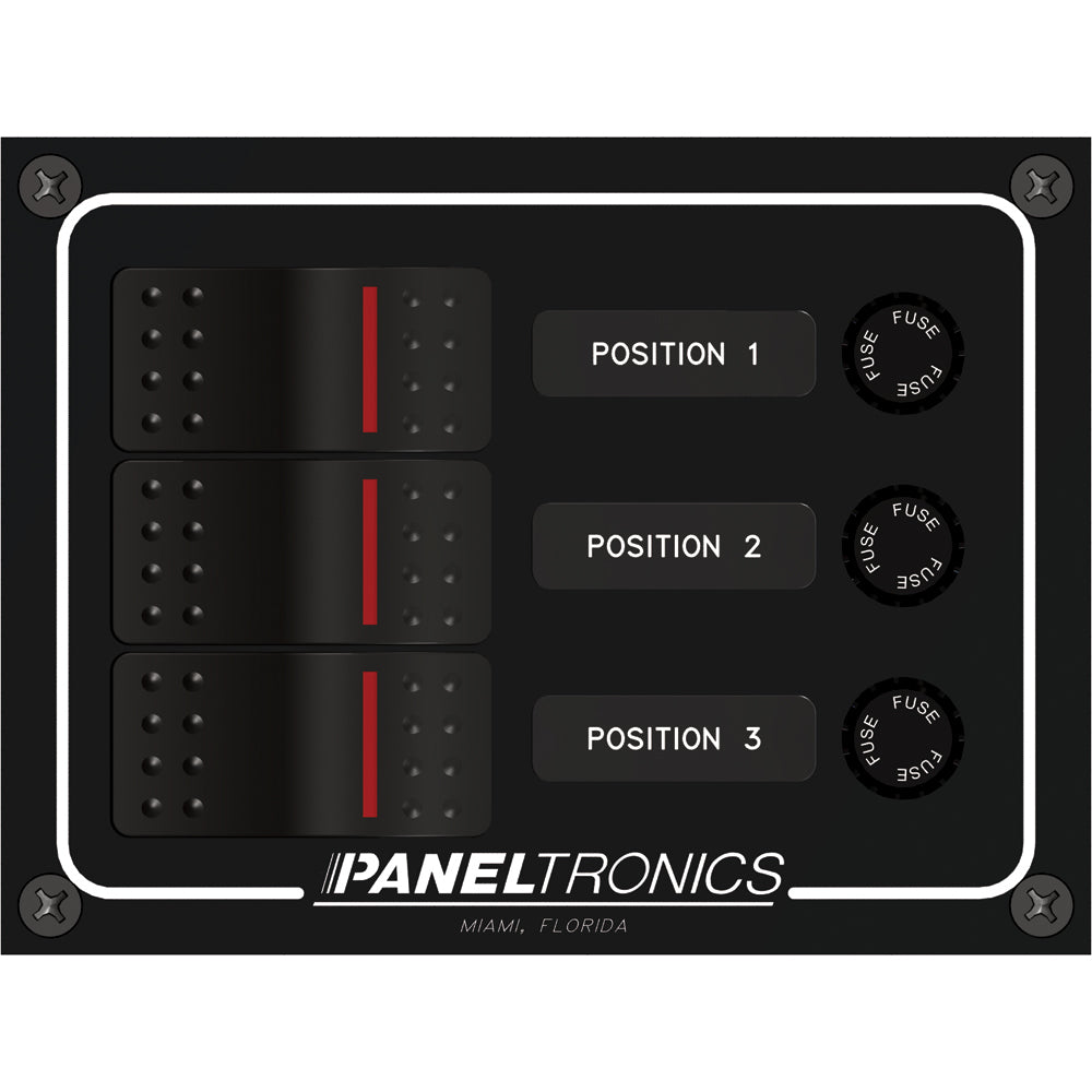 Paneltronics Waterproof Panel DC 3Position Illuminated Rocker Switch
