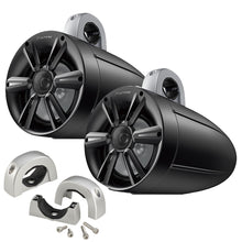 Pioneer 7.7" 250W IPX7 Tower Speaker w/RGB LED Lighting - Max Sports Grill- Black & Mounting Clamps