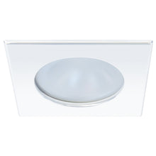 Quick Blake XP Downlight LED - 6W, IP66, Spring Mounted - Square White Bezel, Round Warm White Light