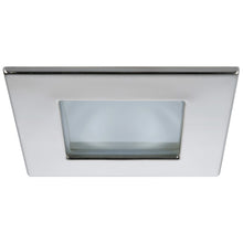 Quick Marina XP Downlight LED - 6W, IP66, Spring Mounted - Square Stainless Bezel, Square Warm White Light