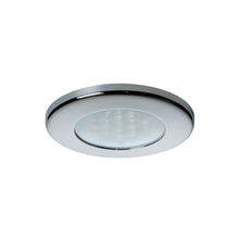 Quick Ted Cs Downlight LED - 2W, IP40, Spring Mounted w/Switch - Round Stainless Bezel, Round Warm White Light