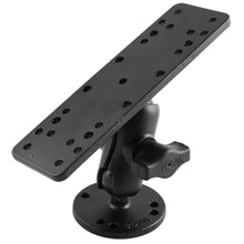 RAM Mount 1" Diameter Ball Mount w/Short Double Socket Arm, 6.25" x 2" Rectangle Base & 2.5" Round Base (AMPS Pattern)
