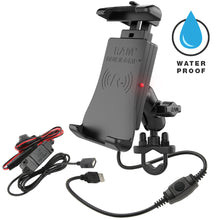 RAM Mount Quick-Grip™ Waterproof Wireless Charging Handlebar Mount